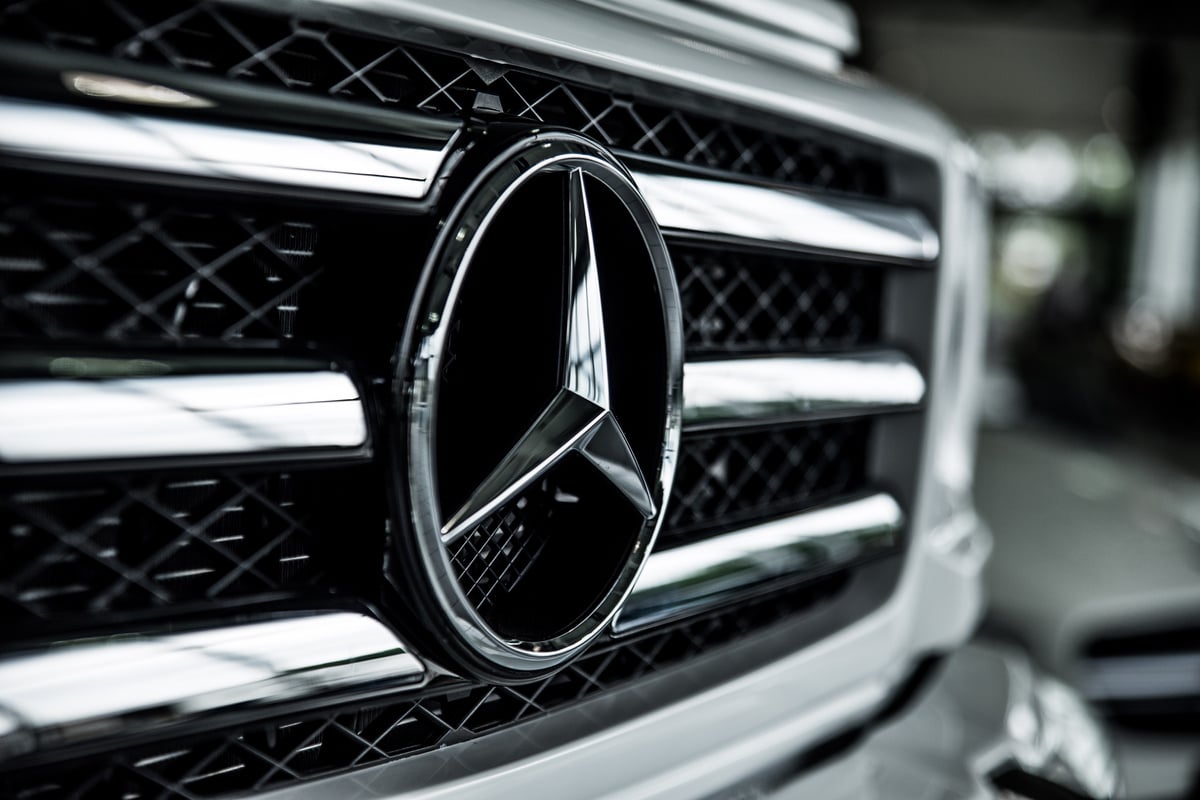 Shallow Focus of Mercedes-benz Emblem